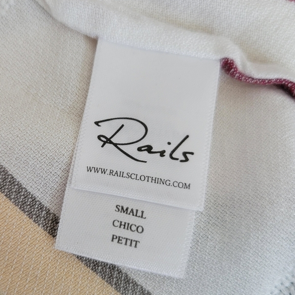 Rails Longsleeve Wrap Style Becca Dress in Cusco Stripe - Picture 6 of 7